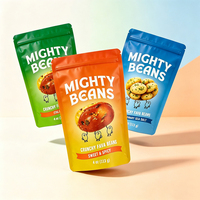 Sachets personnalisés en aluminium à fermeture éclair refermable, barrière alimentaire, pour noix, café, et snacks épicés ou séchés