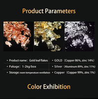 Jinzi – Feuilles d'or imitation de haute qualité 1 kg, papier doré imitation pour artisanat et décoration d'ongles DIY – Meilleures ventes