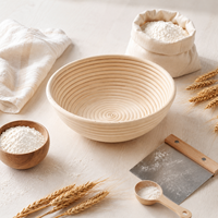 Panier de levage artisanal en rotin indonésien pour la fabrication de pain au levain et les boulangeries professionnelles