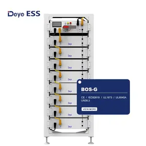 Deye 고 리튬 이온 배터리 셀 등급 A 10kw 15KW 오프 그리드 태양 광 발전 시스템 고전압 배터리