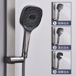 Concealed Thermostatic Shower Set Rainfall Overhead Shower Head With Handheld 1 Handle Ceramic Valve Core - Product Image 4