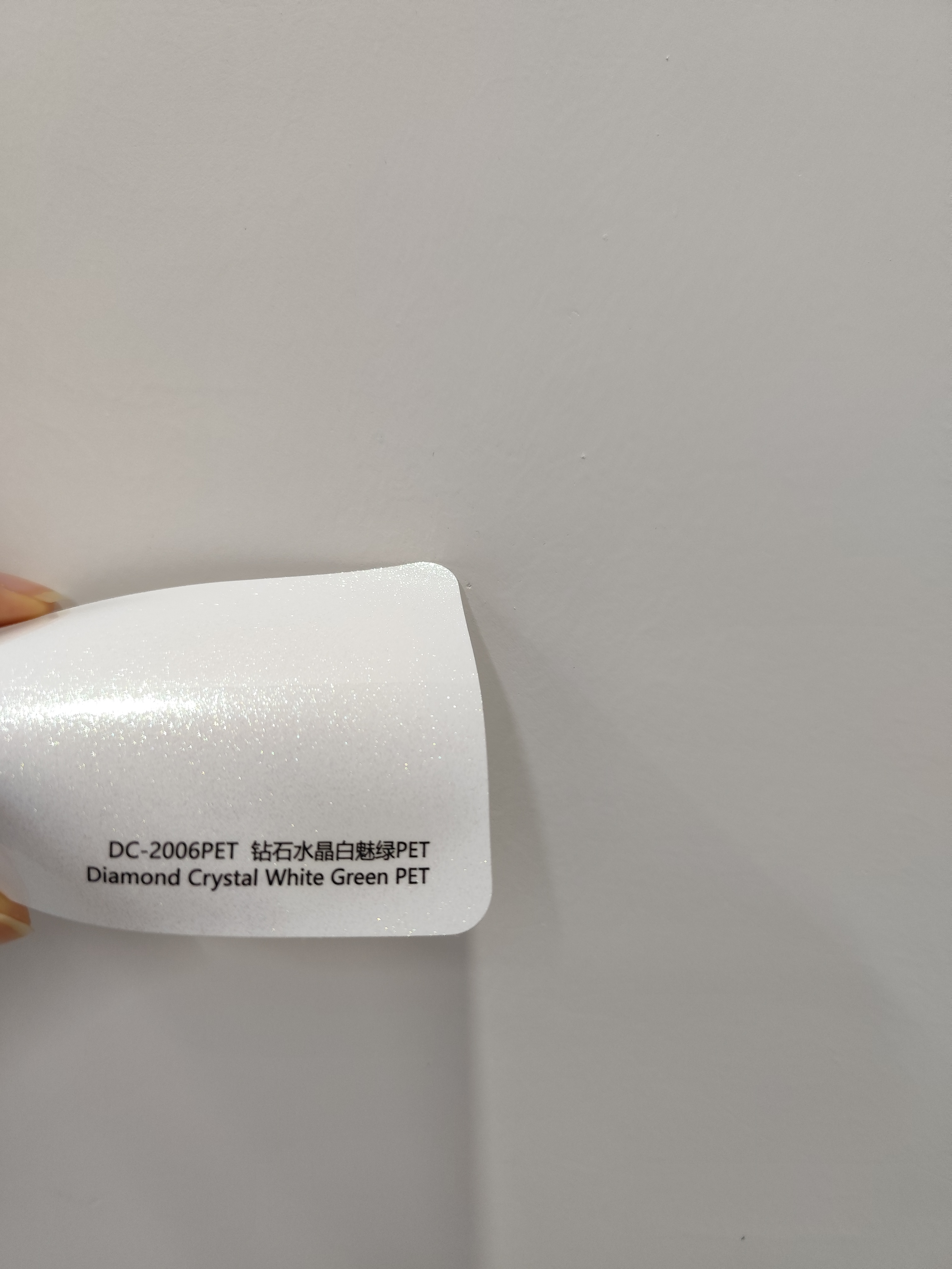 PET Diamond Crystal White Green