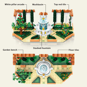 Set de Bloques de Construcción Fountain Square de 1586 Piezas, Juguete Educativo STEAM con Cascada de Agua, Decoración para el Hogar, Regalo STEM para Niños - Product Image 3