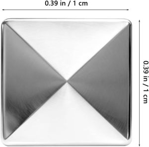 COHEALI Pcs Silver Pyramid Spike Flatback <b>Studs</b> In Metal Rivet <b>Studs</b> For Leathercraft DIY Clothing <b>Bags</b> Shoes Belt Accessories - Product Image 5