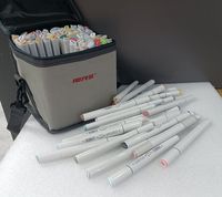 Ensemble de stylos marqueurs double pointe IERS, 100 couleurs, pointe fine et pointe pinceau, marqueurs d'art non effaçables pour artistes