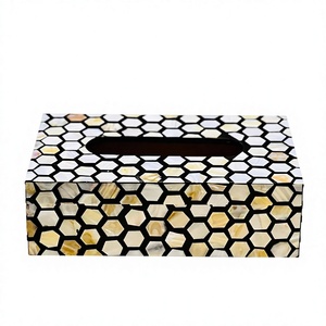 Elegant Polished Organic Material Seashell Design Eco-Friendly Customizable <b>Paper</b> Towel Holder <b>Tissue</b> Box Mop Home Christmas - Product Image 1
