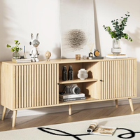 Meubles TV muraux modernes intégrés flottants en bois, prix de gros du fabricant, pour salon