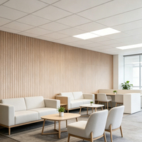 Revêtement mural moderne en fibre de polyester 100 % écologique, ignifuge et insonorisant pour écoles, hôpitaux, appartements, salons - Garantie 4 ans