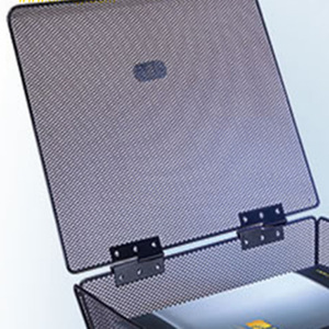 Metal <b>File</b> Rack 34x26.5x8.5 Cm Single Layer Black Office <b>Storage</b> Box With Cover For Document Organization - Product Image 1