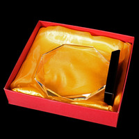 MH-NJ00493 Gros Entrepreneur Cadeaux De Promotion personnalisé gravure Octogone forme Cristal Trophée