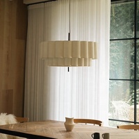 Suspension de décoration de salon moderne et simple pour salle à manger, villa, escalier, suspension en tissu médiéval français