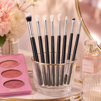 Ensemble de 8 pinceaux de maquillage pour les yeux, marque privée, kit de pinceaux de beauté professionnels