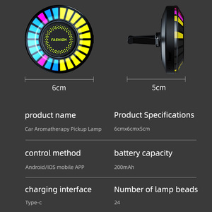 Profumo per auto musica <span class=keywords><strong>ritmo</strong></span> sincronizzazione pickup lampada diffusore di aromi auto interni Rgb illuminazione ambientale auto - Product Image 5