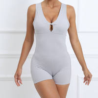 Combinaison de yoga plissée pour femme Yoke à séchage rapide, effet fessier galbé, pour fitness, entraînement, danse et sport