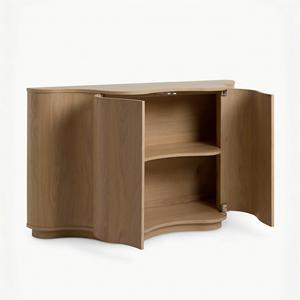 Credenza in Legno Stile Retrò Francese, Design Curvo Vintage, Mobile per Sala da Pranzo e Soggiorno <span class=keywords><strong>con</strong></span> Funzione di Stoccaggio e Decorazione - Product Image 5
