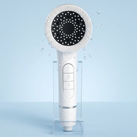 Douche à main en plastique ABS blanc mat, 3 modes, arrêt à une touche, haute pression, pour salle de bain