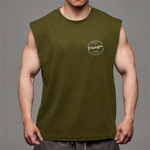 Venta al por mayor de ropa de hombre de talla grande logotipo personalizado Casual Sport Workwear Gym Tank Top Hombres - Product Image 5