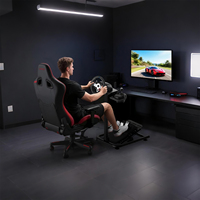 Support de volant de simulateur de course en métal - Support de volant de jeu réglable pour Logitech Thrustmaster Fanatec, pliable et facile à utiliser