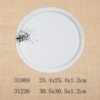 Assiettes à dîner en mélamine noire mate écologiques personnalisables, style classique, vaisselle durable pour restaurants et hôtels, vente en gros