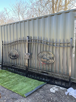Panel de Cerca de Acero Galvanizado de Nuevo Diseño, 6 pies x 8 pies, Cerca de Hierro Forjado con Recubrimiento en Polvo para Jardín, Seguridad del Patio y Delimitación