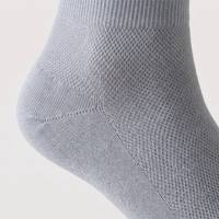 Chaussettes courtes en maille de fibre de bambou personnalisées, anti-humidité, respirantes, anti-odeur, pour hommes, style business décontracté, OEM ODM