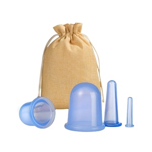 Ensemble de 4 ventouses en silicone rose pour la thérapie par ventouses, <span class=keywords><strong>appareil</strong></span> de ventouses faciales pour la réduction de la <span class=keywords><strong>cellulite</strong></span>, ventouses pour soulager la douleur - Product Image 5