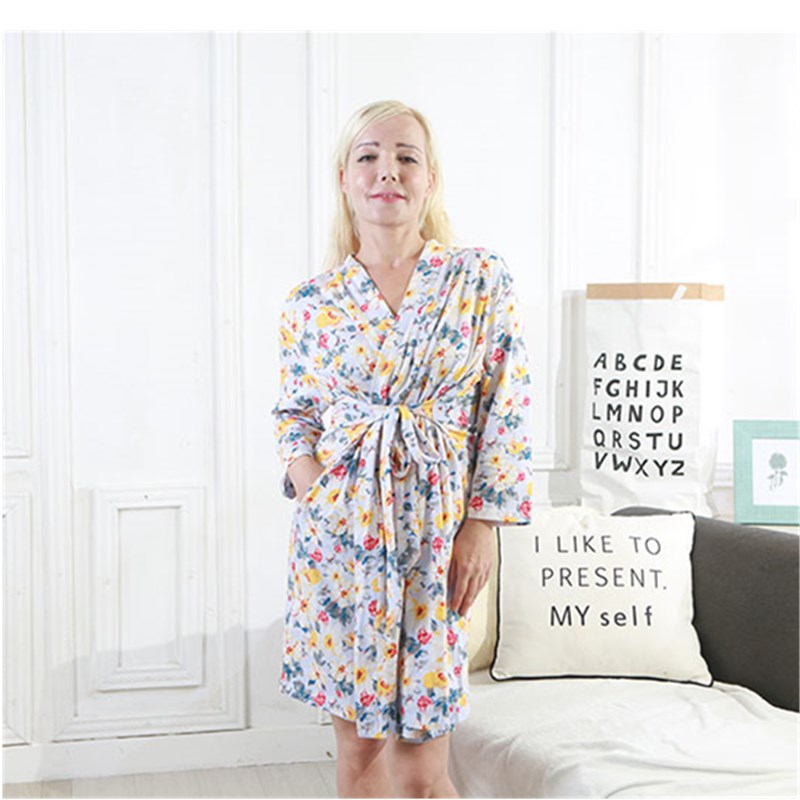 Abito mamma-floreale azzurro