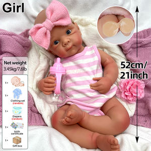 Muñecas Reborn Personalizadas de 21 Pulgadas, de Silicona, Cuerpo Completo, Ojos Abiertos, Muñecas Reborn con Peso, Suaves y Abrazables, para Artistas, Regalo para Niños - Product Image 5