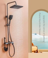 Ensemble de douche moderne avec affichage numérique, en laiton, pour eau chaude et froide, avec fonction pluie douce, pour salle de bain et hôtel, robinet de baignoire
