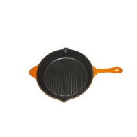 Vente en gros d'assiettes à steak et grill personnalisées de haute qualité Poêle à frire ronde pour barbecue en fonte