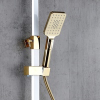 Ensemble de douche numérique robinet mural en laiton robinets de salle de bain kits de pluie en laiton de luxe ensemble de douche à effet pluie ensemble de robinets mélangeurs