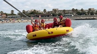 Bateau pneumatique gonflable avec tubulure de traction pour sports nautiques, canapé de traction pour lac, océan, piscine, jeux sportifs, location et vente