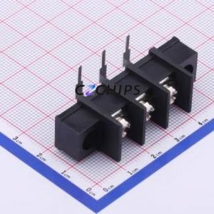 KF55RM-10.0-3P Barrier Terminal Block Bent Lead Through Hole,P=10mm Connector Two Sides 10mm 1x3P Right Angle Pin - Product Image 1