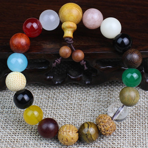 18 <b>Bead</b> Bodhi Seed <b>Bracelet</b> Multi Gem Buddhist Prayer <b>Beads</b> For <b>Men</b> Women Religious Ceremonies Ethnic Style Jewelry - Product Image 4