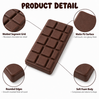 Jouet Squishy Barre de Chocolat Réaliste, Jouet Anti-Stress en PU à Remontée Lente, Jouet à Presser Doux pour Enfants et Adultes