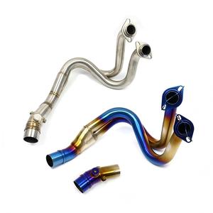 Tubo de Escape para Motocicleta Kawasaki Ninja650/z650/<span class=keywords><strong>ER6N</strong></span>/6F/Versys650, Sección Delantera de Acero Inoxidable <span class=keywords><strong>Azul</strong></span> - Product Image 3