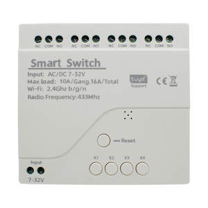 Módulo de interruptor inalámbrico Tuya, Control <span class=keywords><strong>remoto</strong></span> inteligente, Wifi, 4 canales, CC, 7V, 12V, 24V, 32V, bloqueo automático, RF, receptor, 10A - Product Image 1
