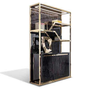 Mueble multifunción de metal y acero inoxidable para el hogar, estantería sencilla de lujo de estilo moderno y <span class=keywords><strong>popular</strong></span> - Product Image 2