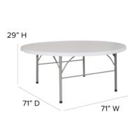 Vente en gros Table de banquet de mariage blanche pliante en plastique pliable et personnalisée de 4 pieds pour les événements