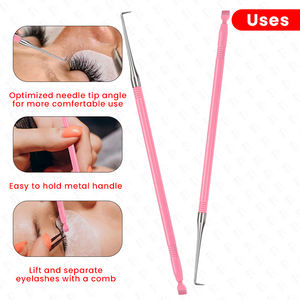 OEM Pink <b>Eyelash</b> Lifting <b>Tool</b> Stainless Steel Grooves Custom Design and Point Lash Lift <b>Tool</b> <b>Eyelash</b> <b>Beauty</b> <b>Tools</b> - Product Image 5