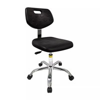 Chaise de laboratoire pivotante et coulissante Winbond en cuir PU antistatique et sans poussière, avec dossier réglable en hauteur, base en acier, pour la maison, le bureau et l'atelier
