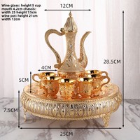 Ensemble de bouteilles et de verres à vin en or de style européen Design moderne pour l'hôtel ou la maison Banquet Utilisation directe d'approvisionnement en usine
