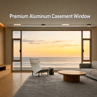 Fenêtre panoramique moderne de luxe en aluminium à rupture de pont thermique, double vitrage insonorisé, pour villa haut de gamme