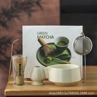 Ensemble de thé matcha en céramique écologique de style japonais classique, 5 pièces, avec design classique Baibenli en porcelaine fine, pour un usage domestique