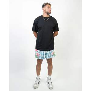 Shorts graphiques personnalisés pour hommes, décontractés d'été, respirants, à devant plat, avec cordon de serrage, style streetwear, 100 % polyester - Product Image 1