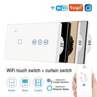 Interrupteur intelligent WiFi UBARO pour rideaux, application Tuya Smart Life, commande tactile, stores enrouleurs électriques motorisés, interrupteur mural, Alexa