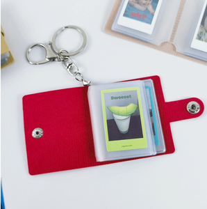 Mini <span class=keywords><strong>album</strong></span> <span class=keywords><strong>photo</strong></span> en PU de 2 pouces avec fermoir mousqueton, carnet de <span class=keywords><strong>collage</strong></span>, porte-clés pour photos d'identité, pendentif <span class=keywords><strong>photo</strong></span> - Product Image 2
