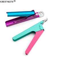 Nouvelles coupe-ongles colorées en acier inoxydable, portables, en forme de U, pour manucure française, ciseaux à ongles multifonctionnels
