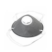 Masque médical jetable Hubei Haixin avec respirateur à valve respirant FFP2 canard Bill V forme blanc avec boucle d'oreille à nouer en gros
