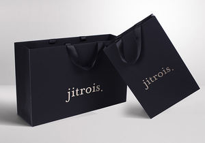 Sac fourre-tout en carton enduit de luxe personnalisé, ruban, matériaux recyclés, logo imprimé en couleur personnalisé - Prix d'usine, boutique - Product Image 5